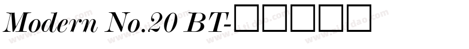 Modern No.20 BT字体转换